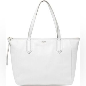 Fossil Sydney shopper leather tote white